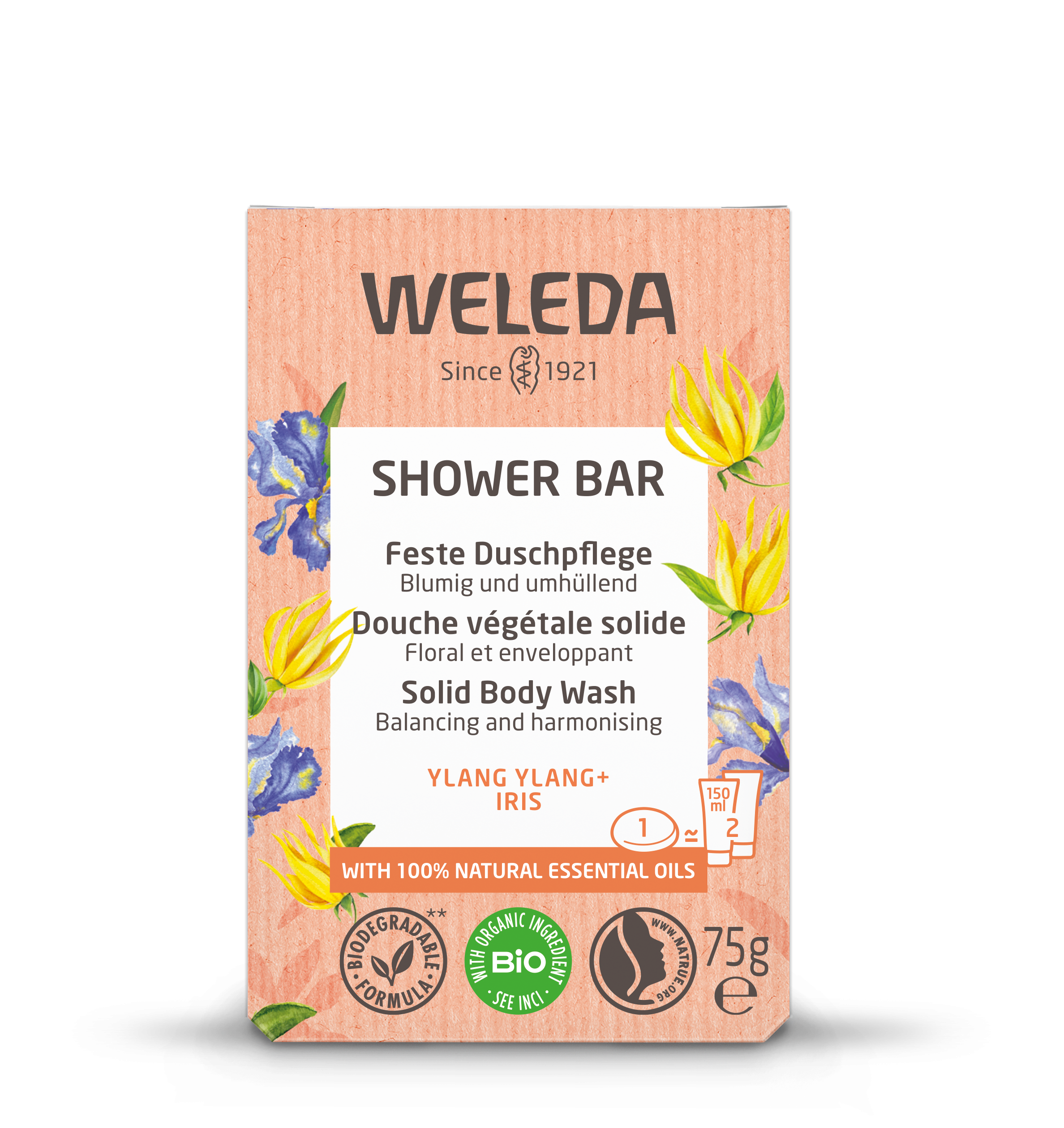 Weleda Shower bar ylang ylang + iris 75g